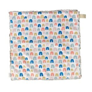 Pipaluk Baby Security Lovey Blanket Soft Plush Minky Rainbow Made USA Boy Girl